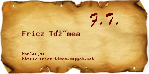 Fricz Tímea névjegykártya