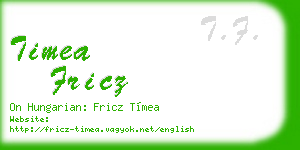 timea fricz business card
